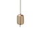 Knot Cilindro LED Pendant Light  option Smoke Brown Glossy / Brushed Rose Gold