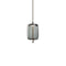 Knot Cilindro LED Pendant Light  option Smoke Grey Glossy / Brushed Stainless Steel