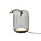 Knot Cilindro LED Table Lamp  option Smoke Grey Glossy / Brushed Stainless Steel