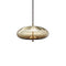 Knot Disco LED Pendant Light  option Smoke Brown Glossy / Brushed Champagne