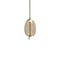 Knot Uovo LED Pendant Light  option Smoke Brown Glossy / Brushed Champagne
