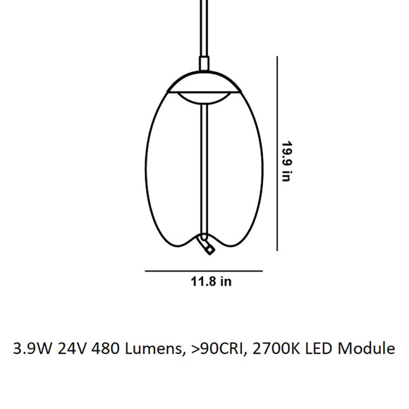 Knot Uovo LED Pendant Light