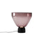 Lightline LED Table Lamp  option Violet/Dark Smoke Grey Acid Etched / Black / Medium: 15.8 in Dia x 16.1 in H