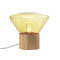 Muffins LED Table Lamp  option Amber / European Oak - Natural Lacquer (Wax) / White / Large: 19.9 in height