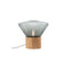 Muffins Mini LED Table Lamp  option Smoke Grey / European Oak - Natural Lacquer (Wax)