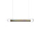 Prisma Horizontal LED Pendant Light  option Transparent / Yellow Zinc / Brushed Steel