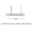 Prisma Horizontal LED Pendant Light
