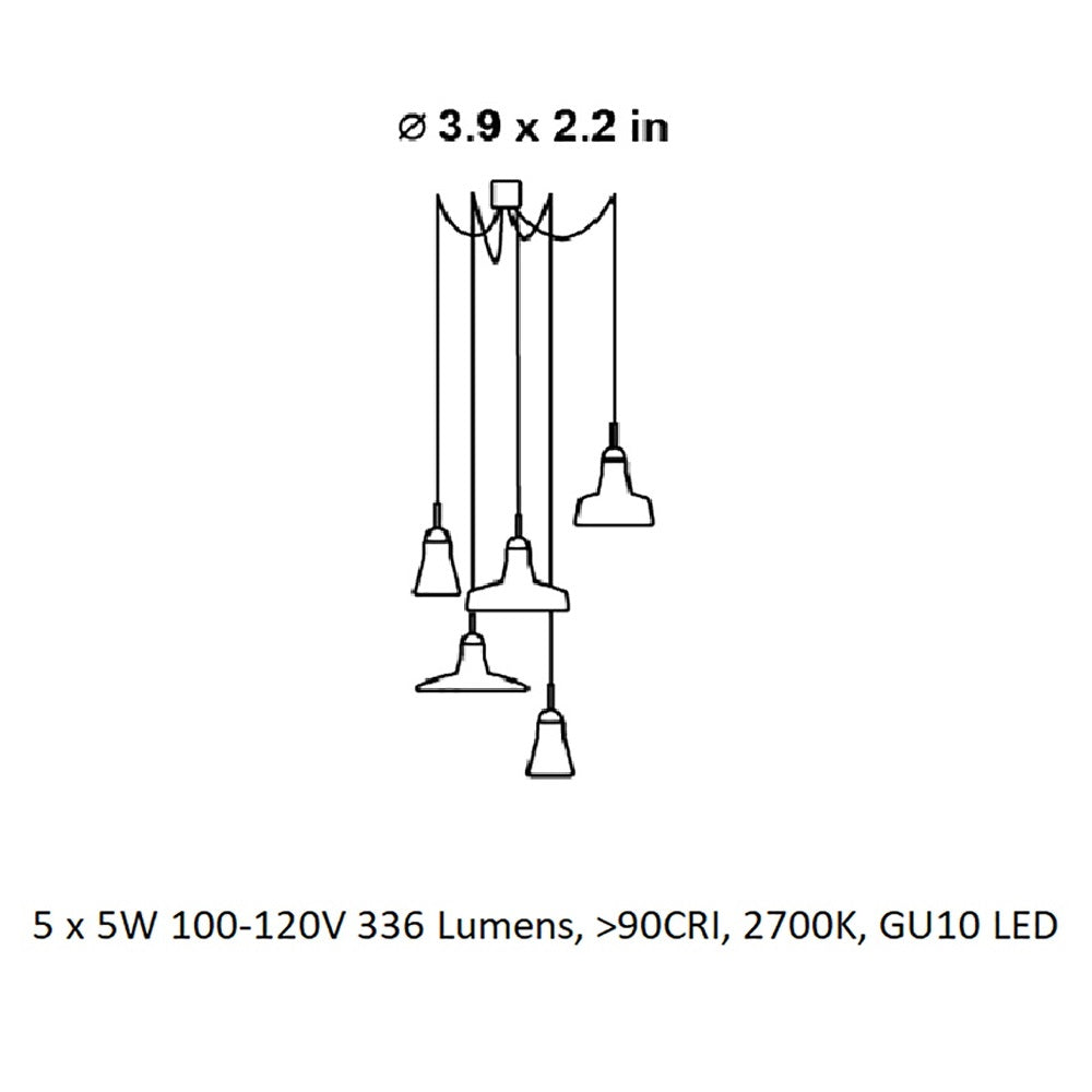 Shadows Multipoint LED Pendant Light