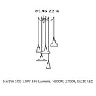 Shadows Multipoint LED Pendant Light