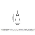 Shadows Outdoor LED Pendant Light