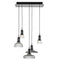 Shadows Rectangular LED Pendant Light  option Black Opaque / European Oak - Stained Black / Black / 5 Lights