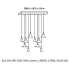 Shadows Rectangular LED Pendant Light