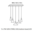 Shadows XL Rectangular LED Pendant Light