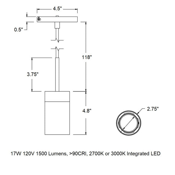 GX15 LED Pendant Light