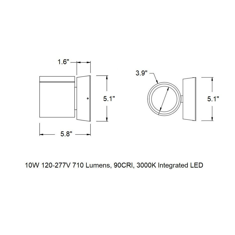 Outdoor Cylinder LED Wall Sconce