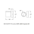 Outdoor Cylinder LED Wall Sconce
