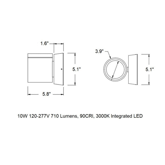 Outdoor Cylinder LED Wall Sconce