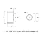 Outdoor Cylinder LED Wall Sconce