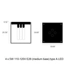 Caged 4.0 Square Flush Mount