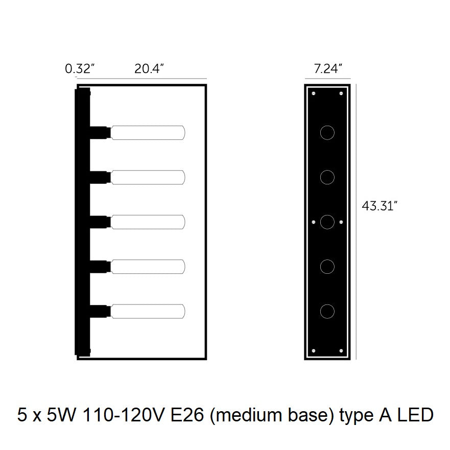 Caged 5.0 Linear Flush Mount