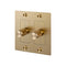 Cross Dimmer Switch  option Brass