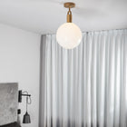 Forked Globe Semi Flush Mount