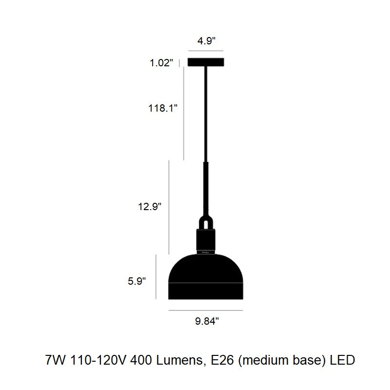 Forked Pendant Light