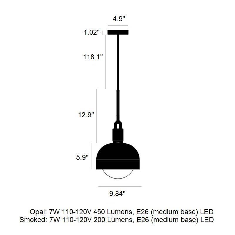 Forked Pendant Light