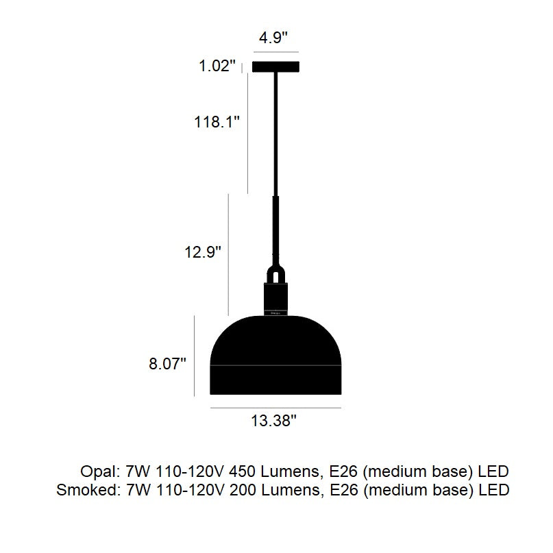 Forked Pendant Light