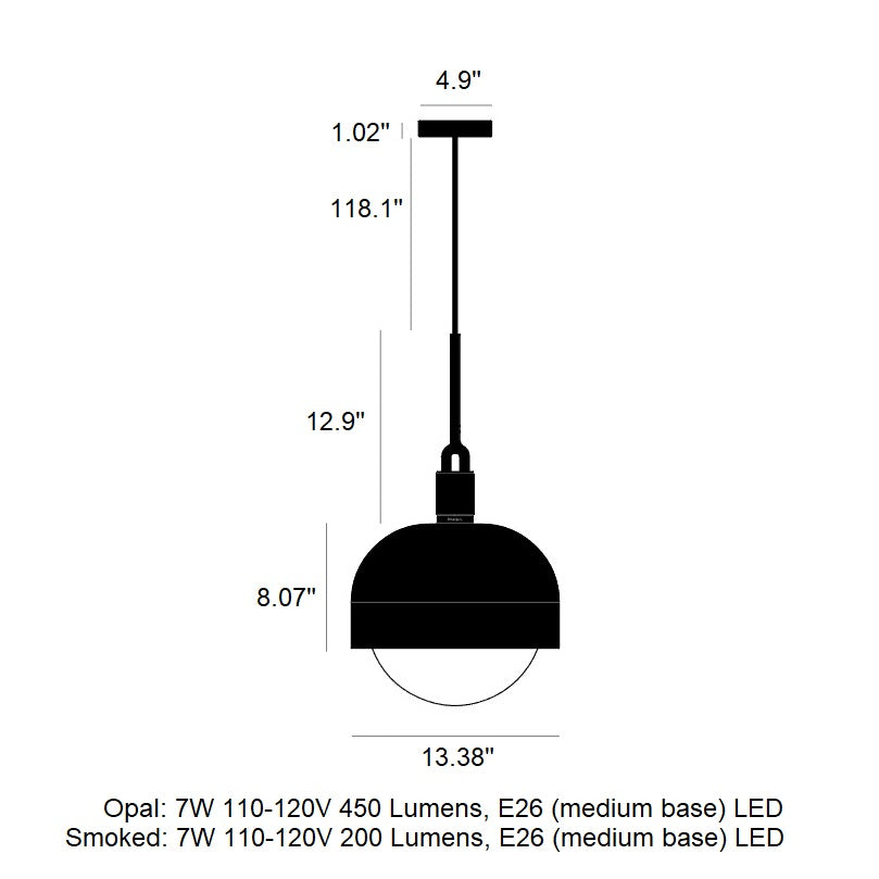 Forked Pendant Light