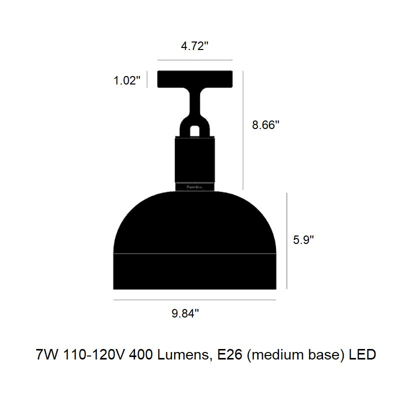 Forked Semi Flush Mount