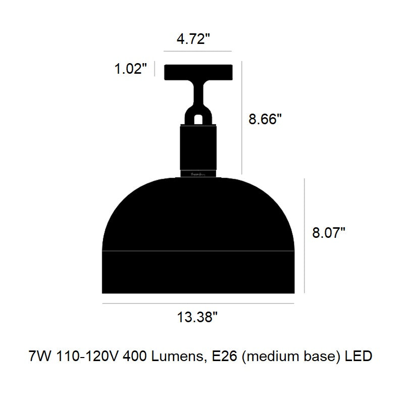 Forked Semi Flush Mount