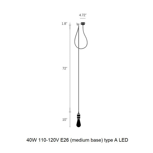 Hooked 1.0 Nude Pendant Light