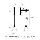 Hooked Hanging Wall Sconce