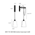 Hooked Hanging Wall Sconce