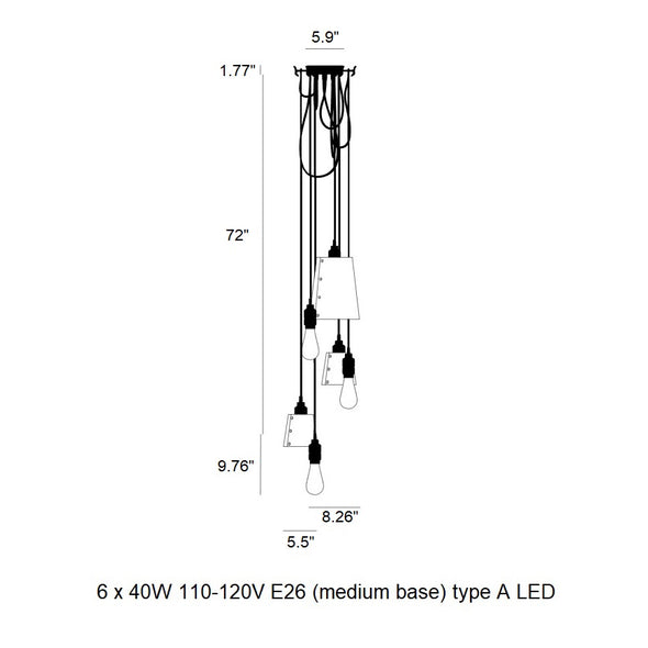 Hooked Mix Cluster Pendant Light