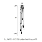 Hooked Nude Cluster Pendant Light