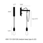 Hooked Nude Hanging Wall Sconce