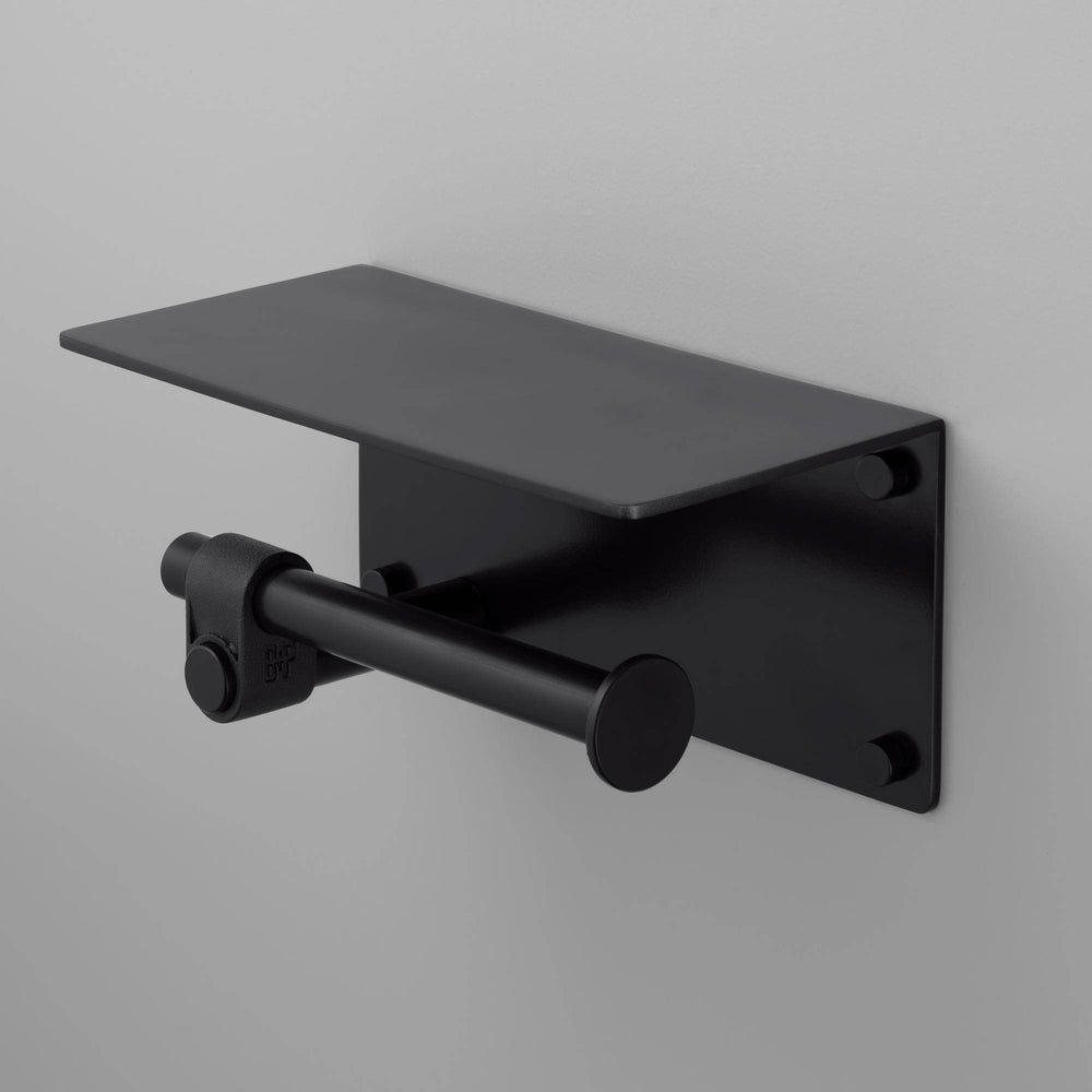 Cast Toilet Roll Holder with Shelf