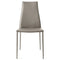 Aida Chair  option P176 Matte Taupe Metal / D03 Taupe Regenerated Leather