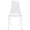Aida Chair  option P94 Matte Optic White Metal / 474 Optic White Regenerated Leather