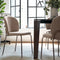 Cozy Mid Upholstered Dining Side Chair  option Taupe Cros / P38M Matte Lava