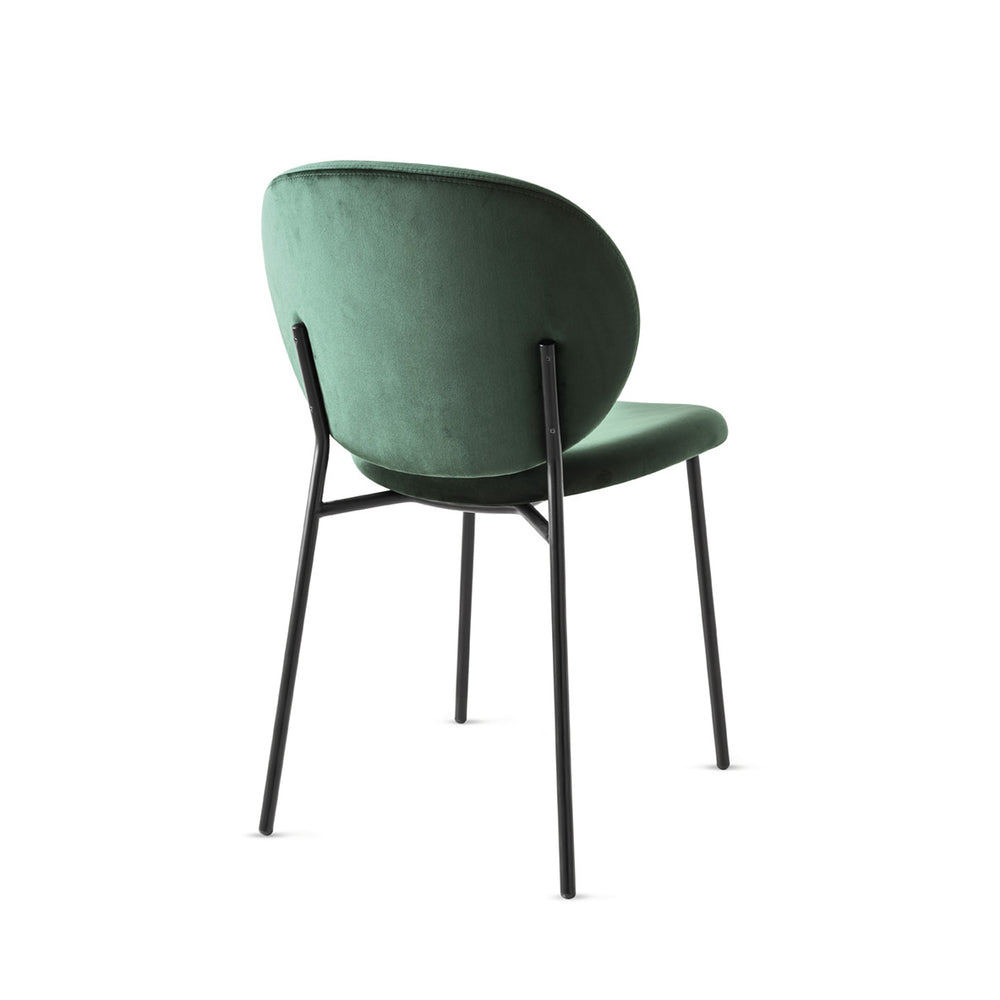 Inès Upholstered Dining Chair with Metal Base