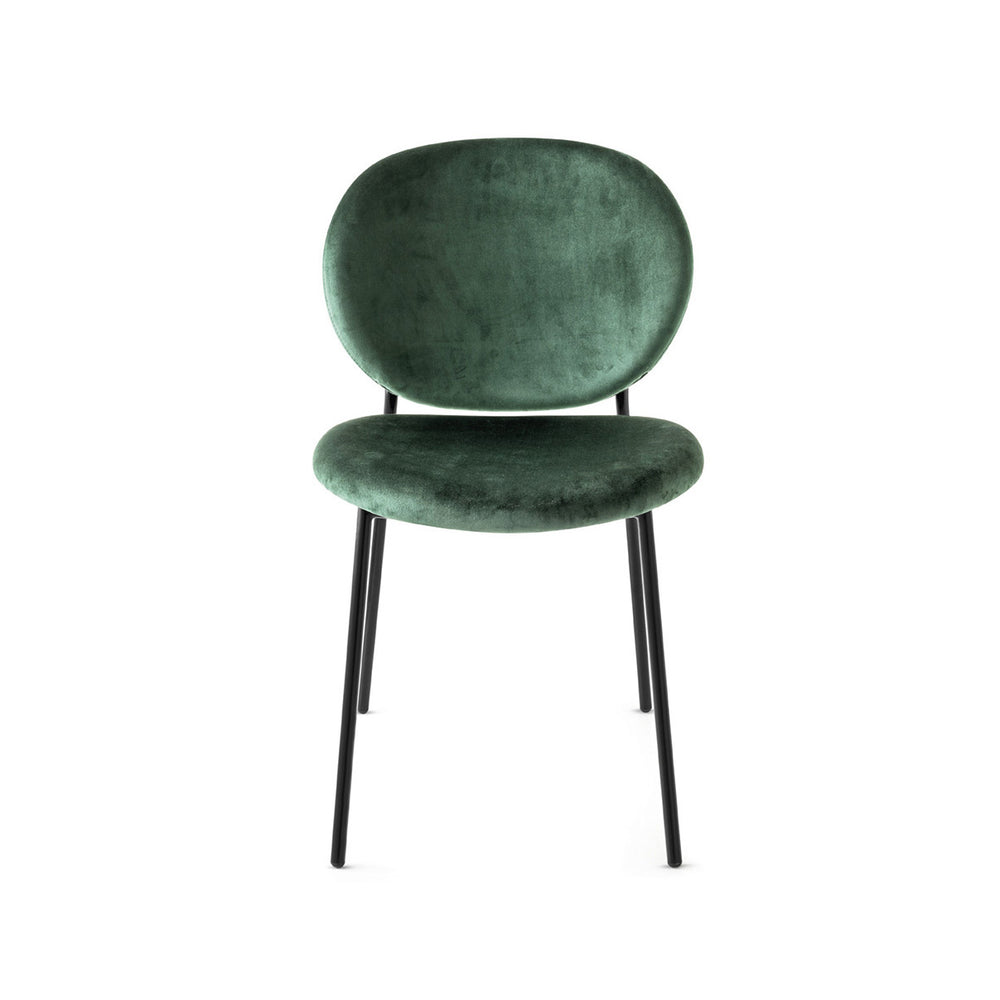 Inès Upholstered Dining Chair with Metal Base