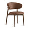 Oleandro Chair with Wood Base  option SLT Softer Tobacco / P12 Ash Smoke