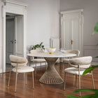 Oleandro Padded Chair with Metal Base