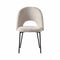 Tuka Mid Hole Dining Chair  option Sand Enil / Matte Black
