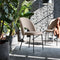 Tuka Mid Hole Dining Chair  option Taupe Cros / Matte Black