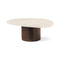 Mushroom Coffee Table  option P32C White Travertino