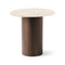 Mushroom Side Table  option P32C White Travertino